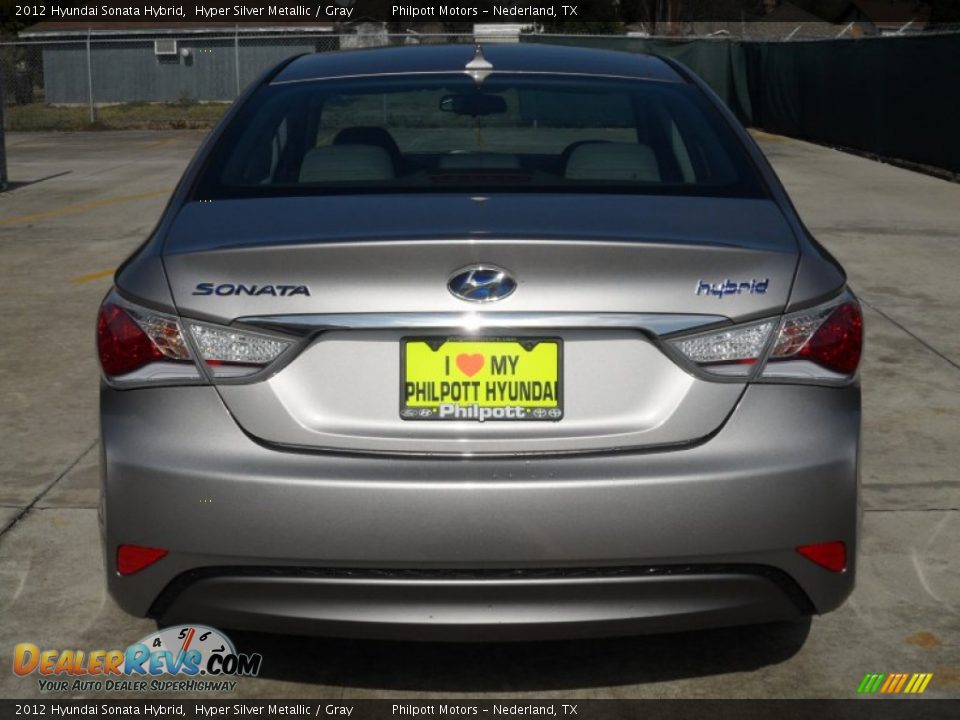2012 Hyundai Sonata Hybrid Hyper Silver Metallic / Gray Photo #4