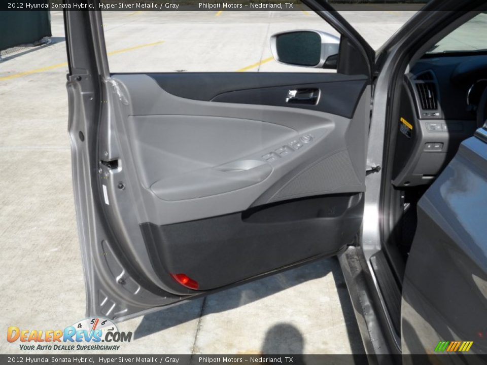 2012 Hyundai Sonata Hybrid Hyper Silver Metallic / Gray Photo #25