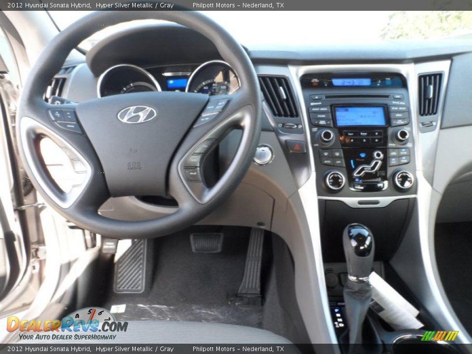 2012 Hyundai Sonata Hybrid Hyper Silver Metallic / Gray Photo #29