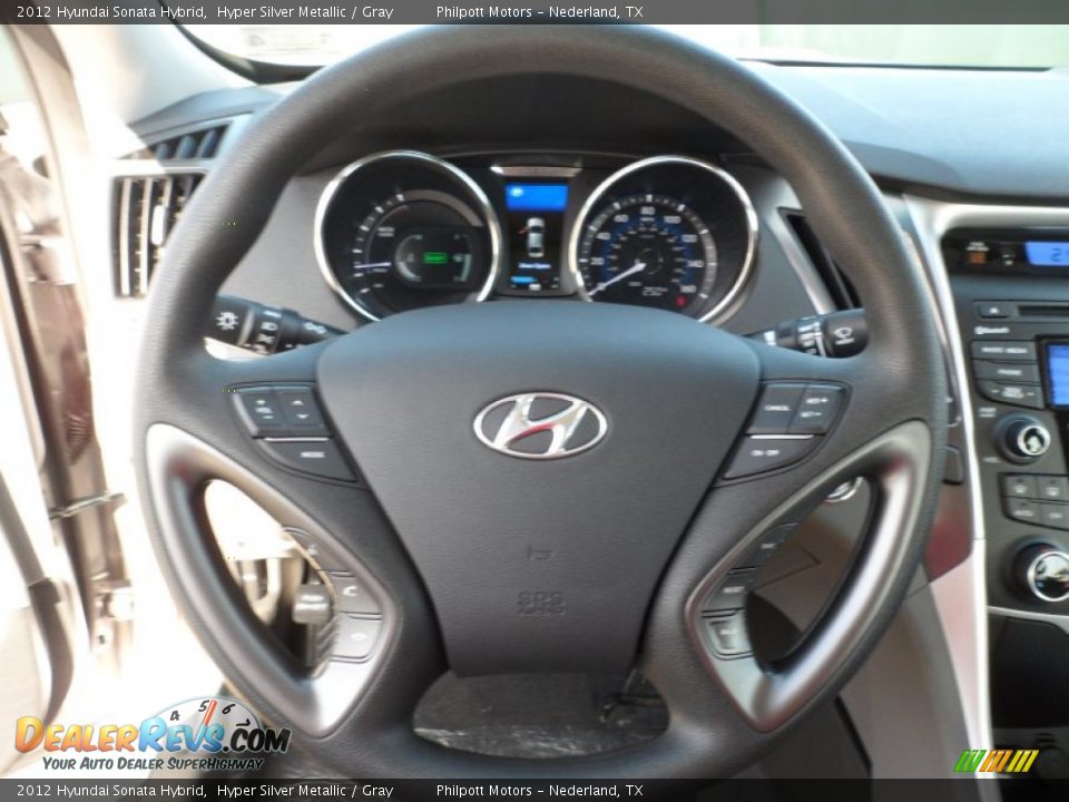 2012 Hyundai Sonata Hybrid Hyper Silver Metallic / Gray Photo #34