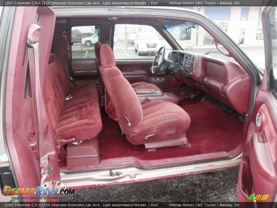 Red Interior 1997 Chevrolet C K K1500 Silverado Extended