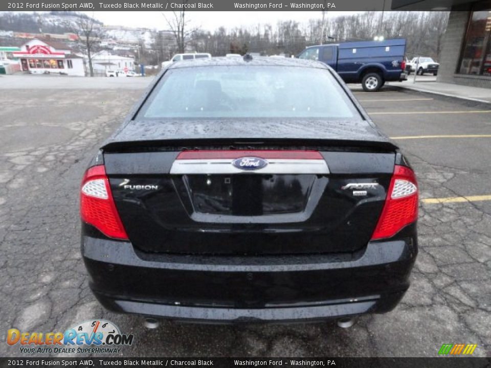 2012 Ford Fusion Sport AWD Tuxedo Black Metallic / Charcoal Black Photo #3