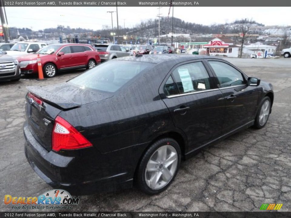 2012 Ford Fusion Sport AWD Tuxedo Black Metallic / Charcoal Black Photo #4