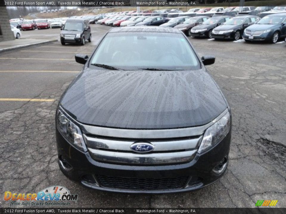 2012 Ford Fusion Sport AWD Tuxedo Black Metallic / Charcoal Black Photo #7