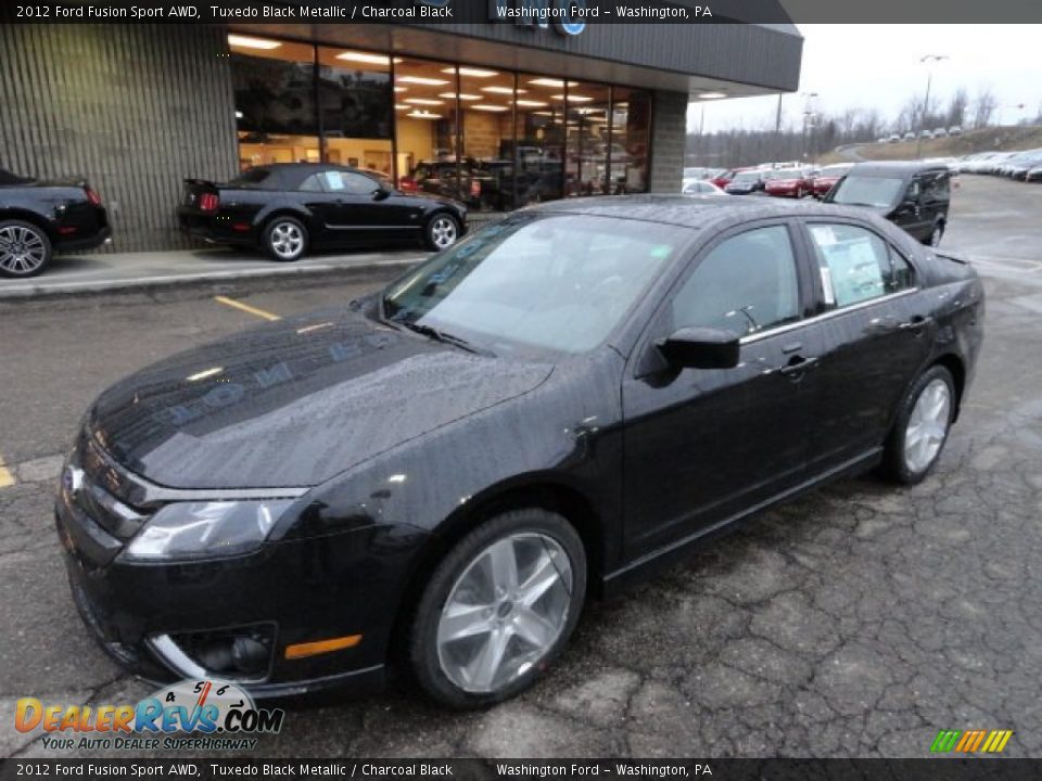 2012 Ford Fusion Sport AWD Tuxedo Black Metallic / Charcoal Black Photo #8