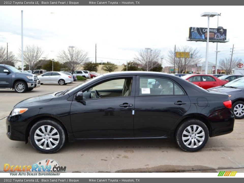 2012 Toyota Corolla LE Black Sand Pearl / Bisque Photo #3