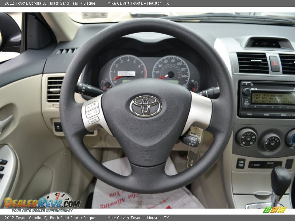 2012 Toyota Corolla LE Black Sand Pearl / Bisque Photo #6