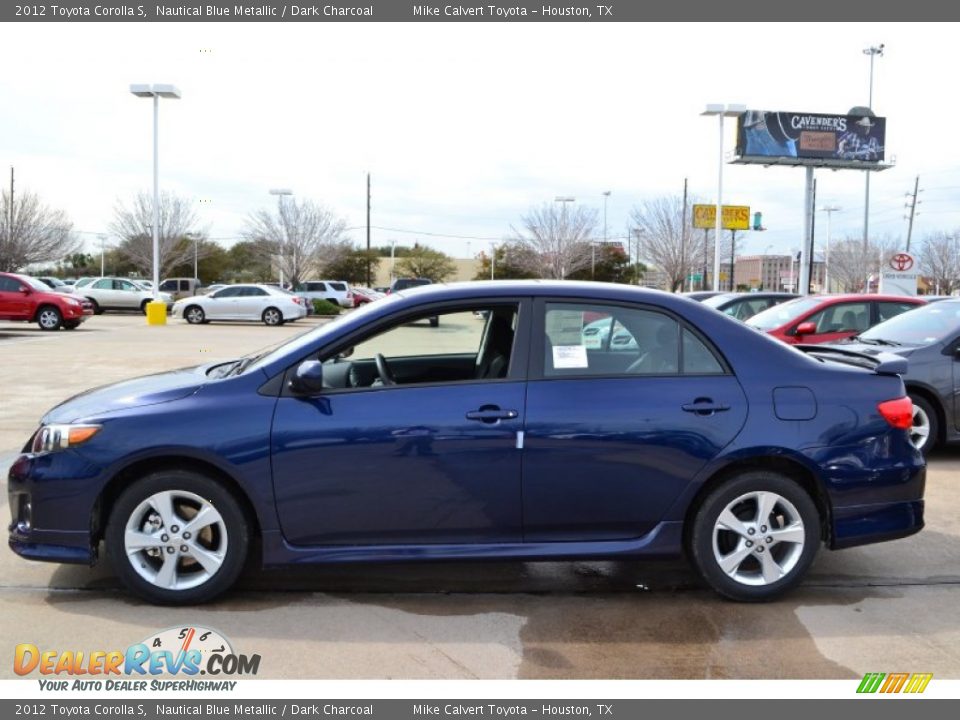 2012 Toyota Corolla S Nautical Blue Metallic / Dark Charcoal Photo #3