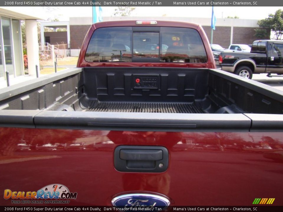 2008 Ford F450 Super Duty Lariat Crew Cab 4x4 Dually Dark Toreador Red Metallic / Tan Photo #36