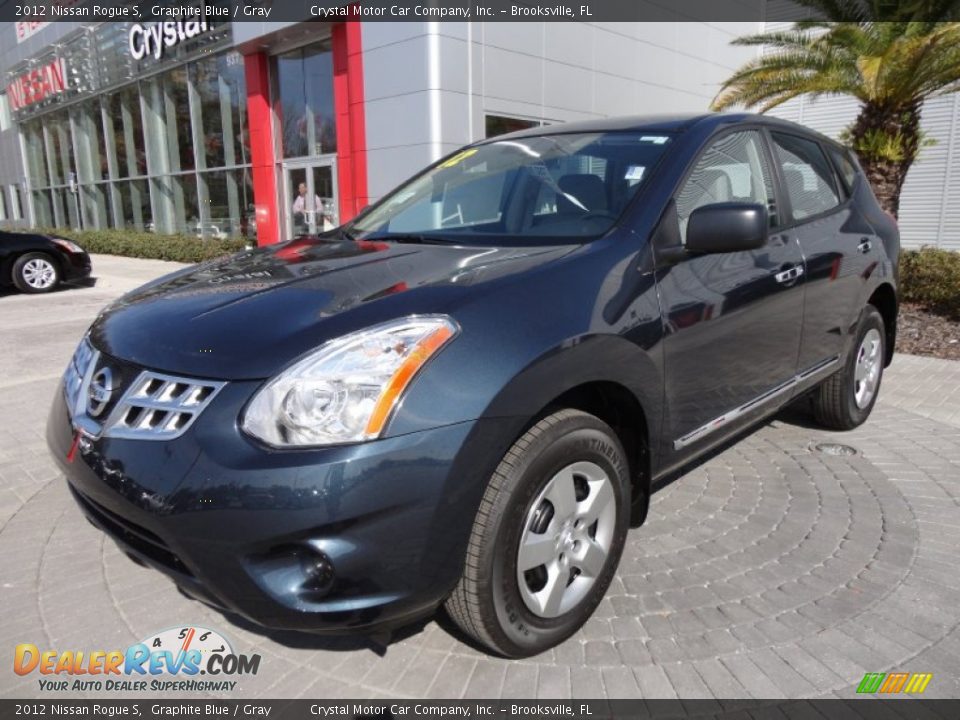 2012 Nissan Rogue S Graphite Blue / Gray Photo #1