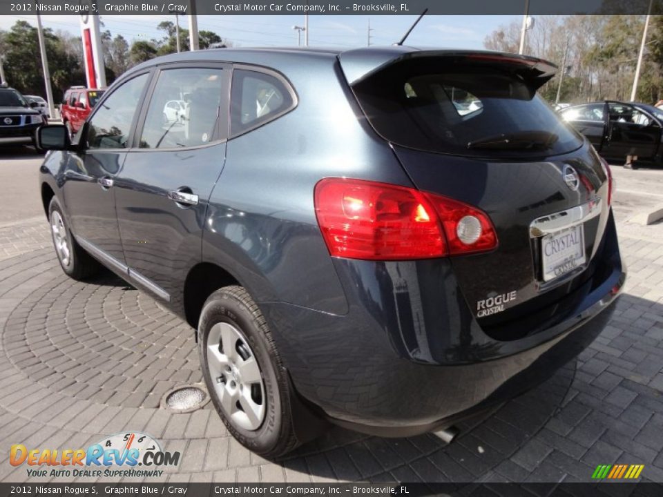 2012 Nissan Rogue S Graphite Blue / Gray Photo #3