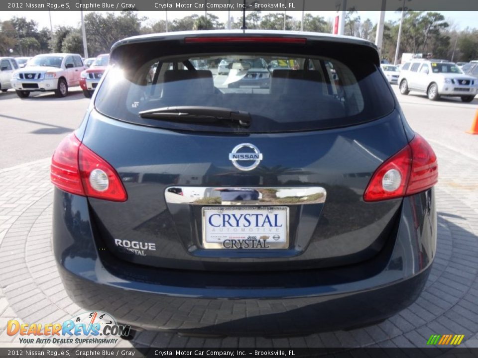 2012 Nissan Rogue S Graphite Blue / Gray Photo #8