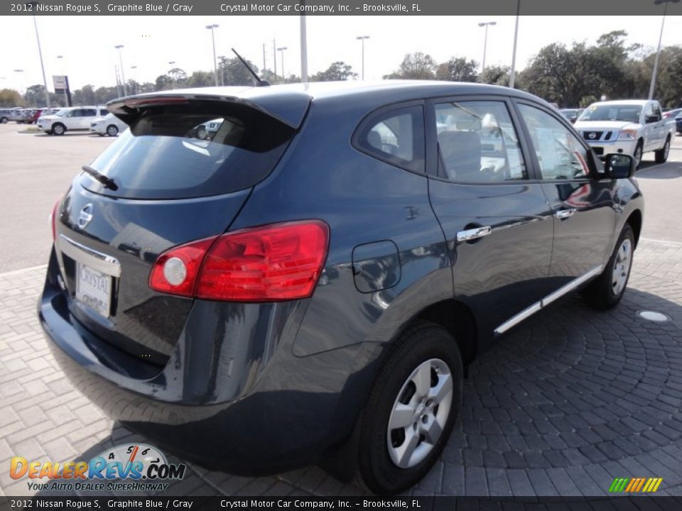 2012 Nissan Rogue S Graphite Blue / Gray Photo #9