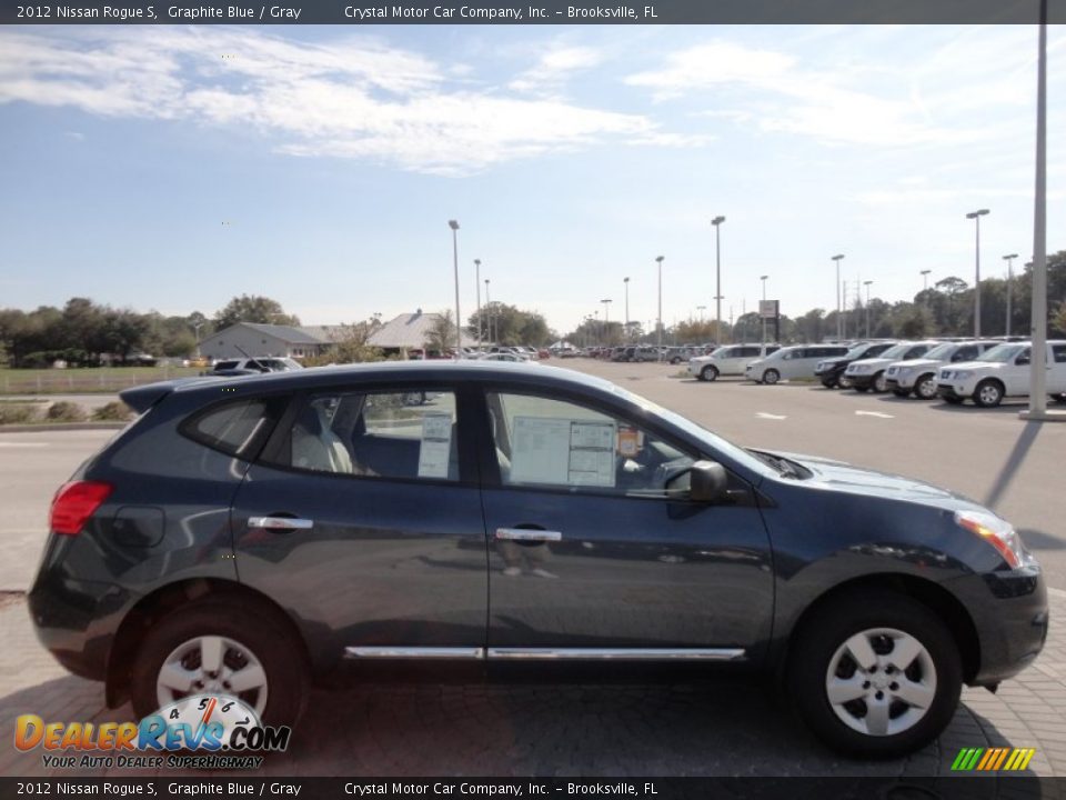 2012 Nissan Rogue S Graphite Blue / Gray Photo #10