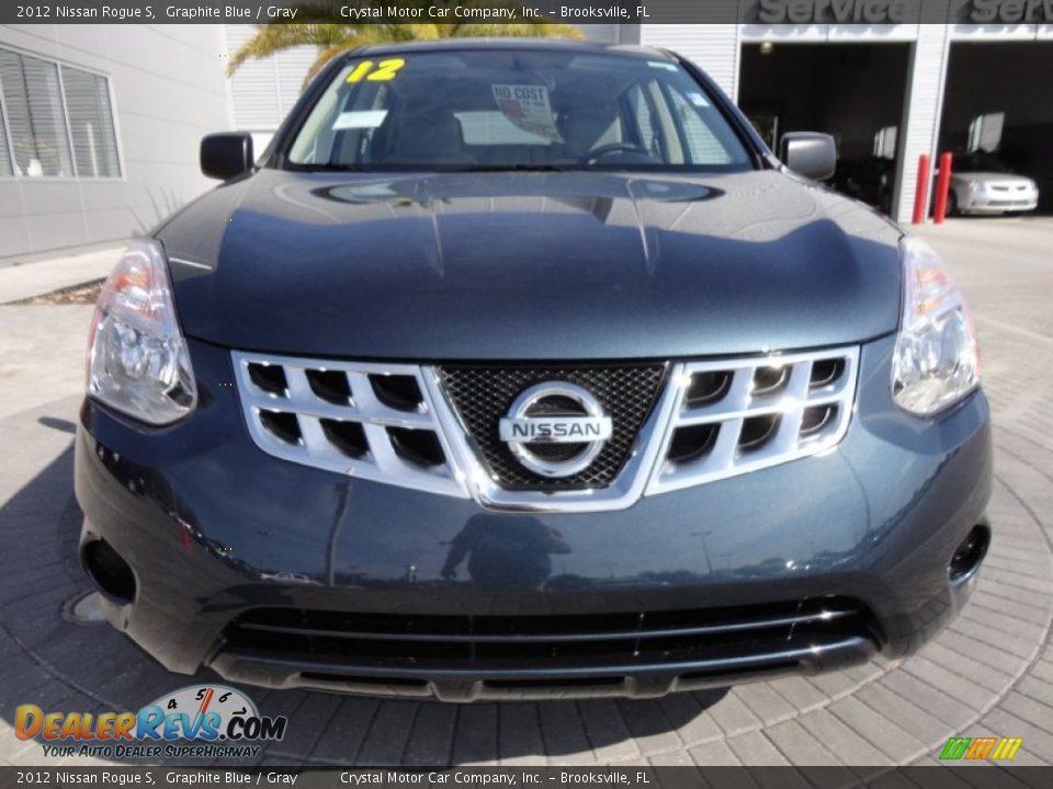 2012 Nissan Rogue S Graphite Blue / Gray Photo #14