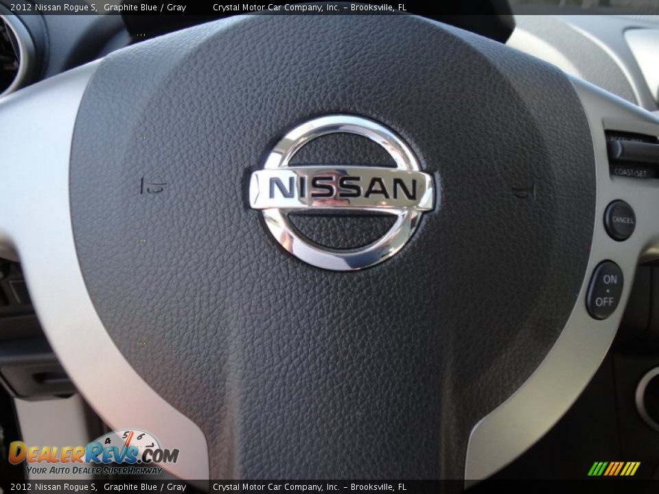 2012 Nissan Rogue S Graphite Blue / Gray Photo #21