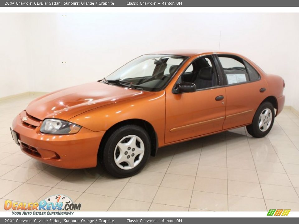 2004 Chevrolet Cavalier Sedan Sunburst Orange / Graphite Photo #3