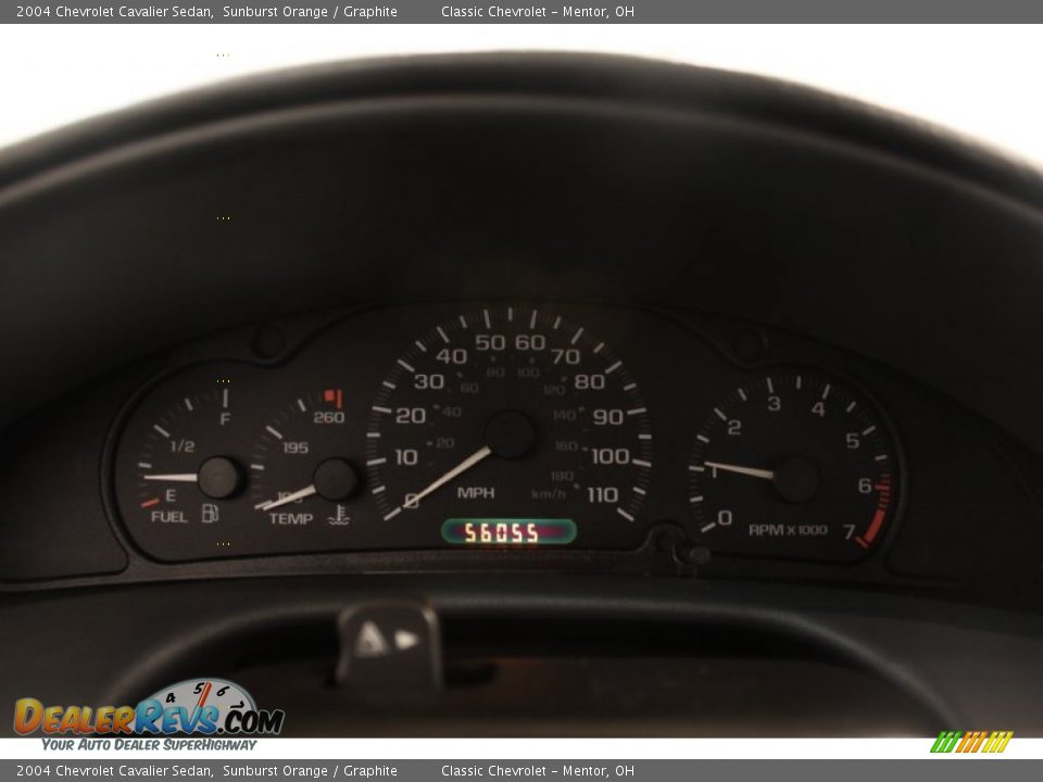 2004 Chevrolet Cavalier Sedan Sunburst Orange / Graphite Photo #8