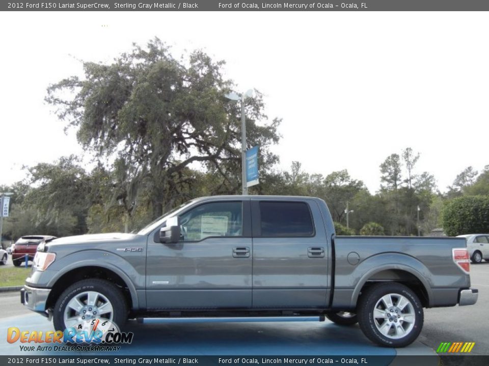 2012 Ford F150 Lariat SuperCrew Sterling Gray Metallic / Black Photo #2