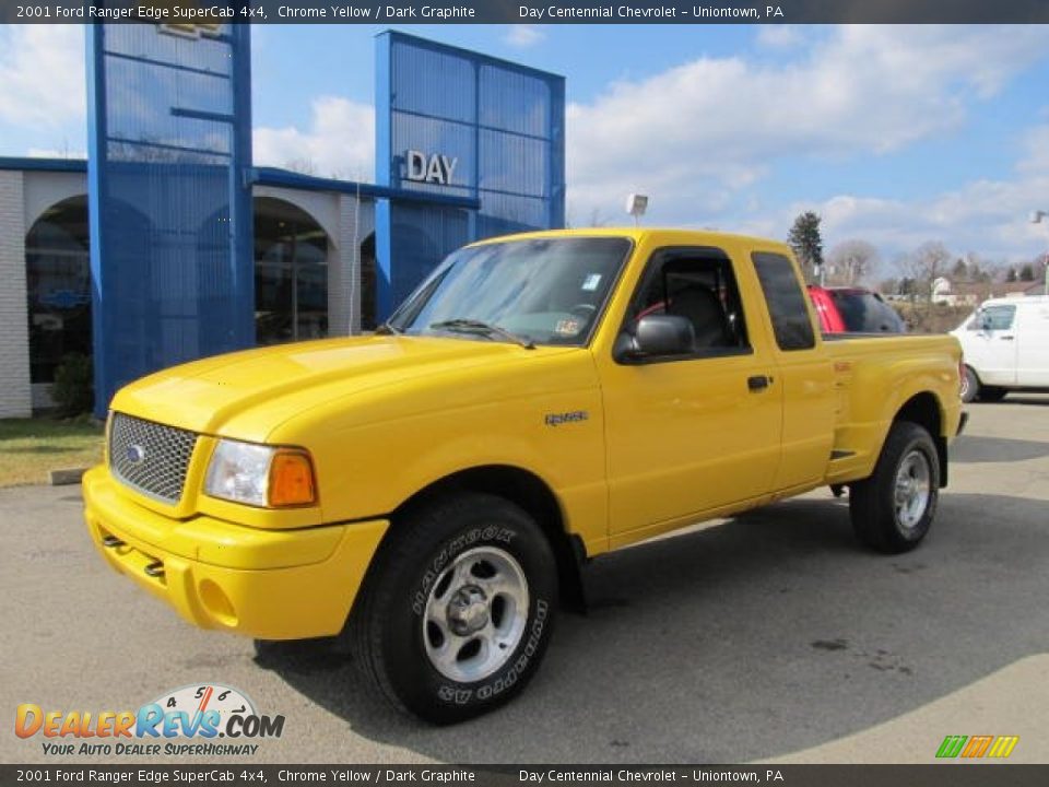 2001 Ford Ranger Edge SuperCab 4x4 Chrome Yellow / Dark Graphite Photo #1