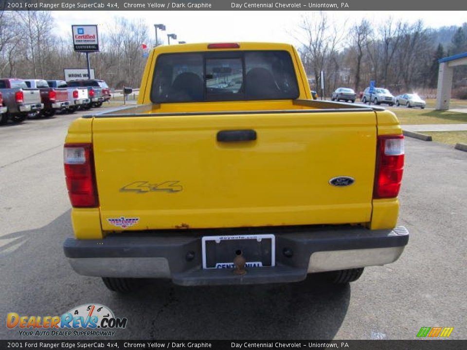 2001 Ford Ranger Edge SuperCab 4x4 Chrome Yellow / Dark Graphite Photo #3