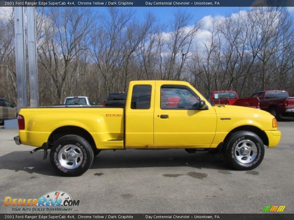 Chrome Yellow 2001 Ford Ranger Edge SuperCab 4x4 Photo #4