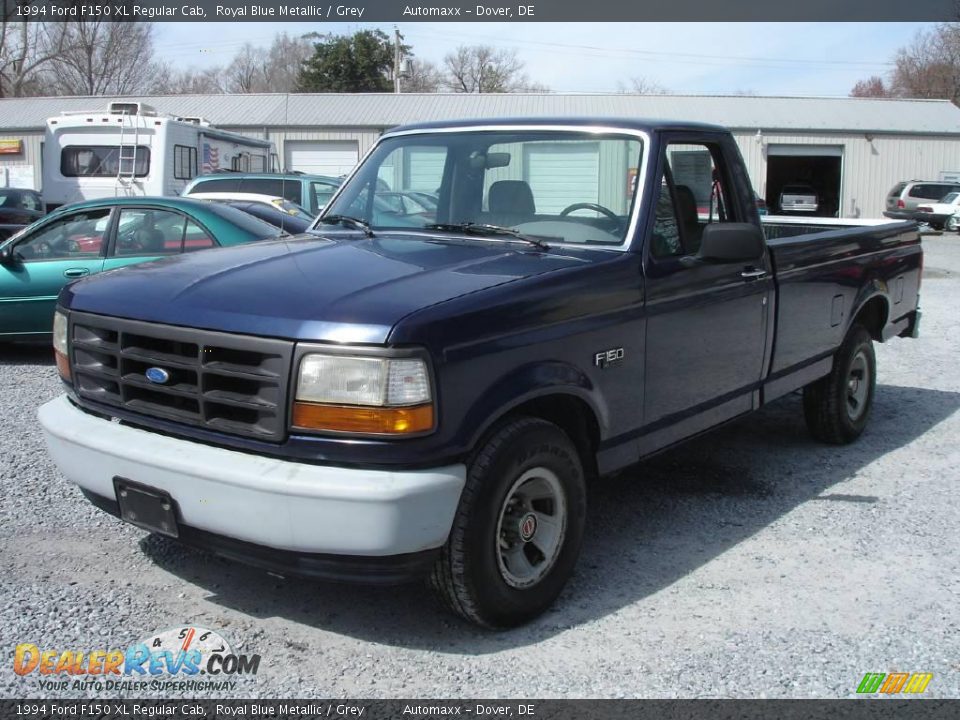 1994 Ford F150 XL Regular Cab Royal Blue Metallic / Grey Photo #1