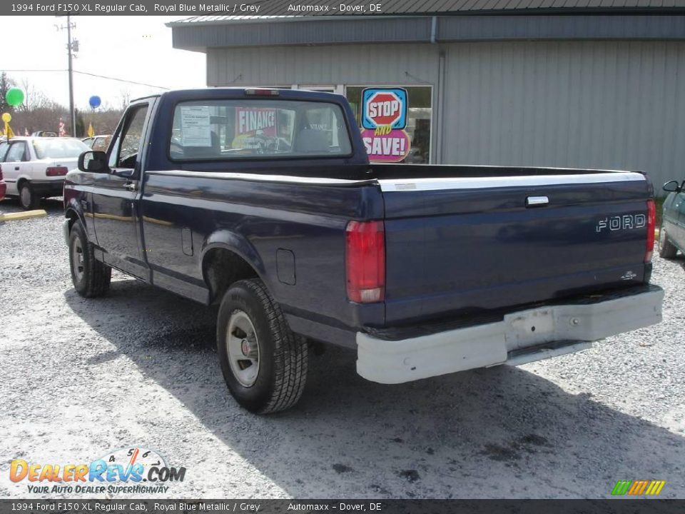 1994 Ford F150 XL Regular Cab Royal Blue Metallic / Grey Photo #7