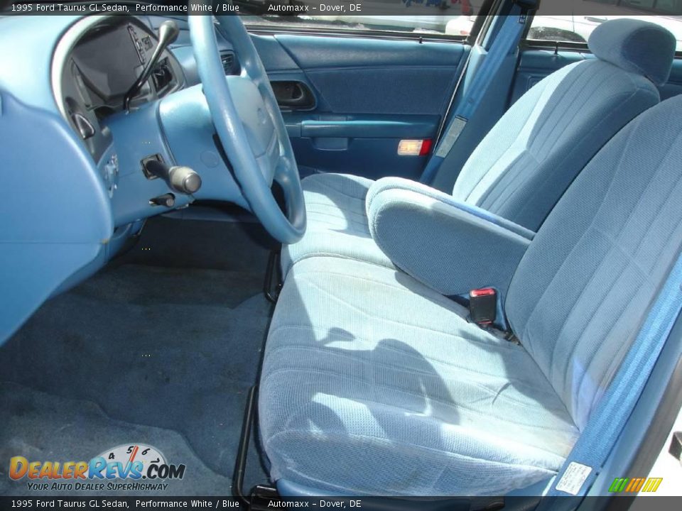 1995 Ford Taurus GL Sedan Performance White / Blue Photo #10