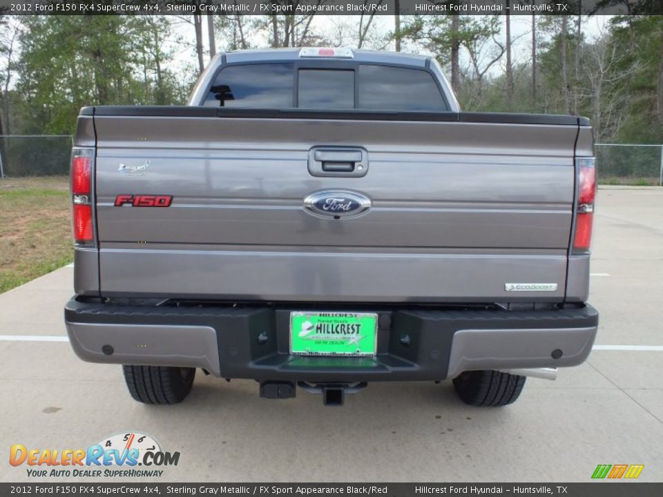 2012 Ford F150 FX4 SuperCrew 4x4 Sterling Gray Metallic / FX Sport Appearance Black/Red Photo #6