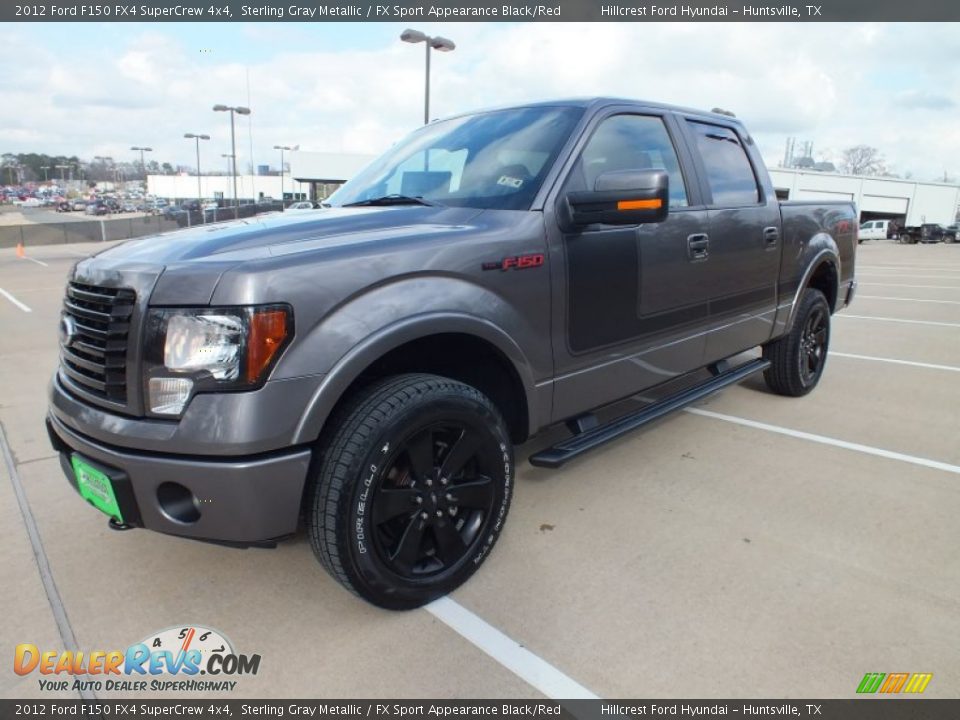 2012 Ford F150 FX4 SuperCrew 4x4 Sterling Gray Metallic / FX Sport Appearance Black/Red Photo #10