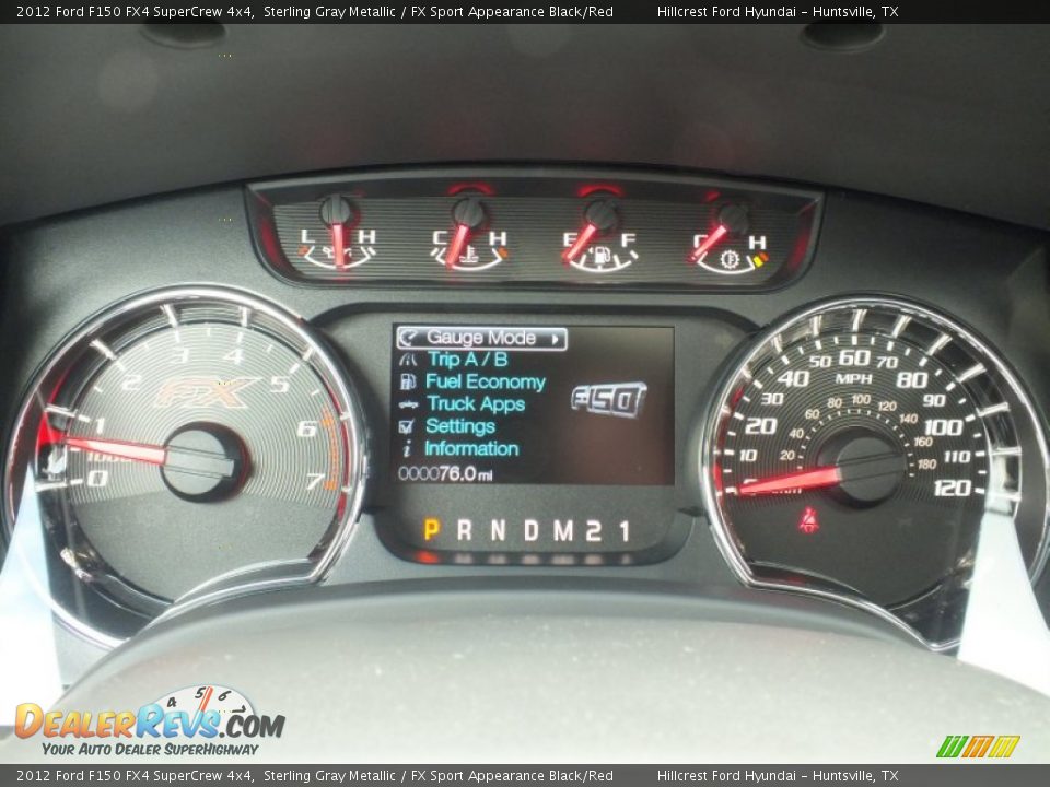 2012 Ford F150 FX4 SuperCrew 4x4 Gauges Photo #14