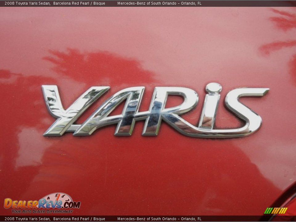 2008 Toyota Yaris Sedan Barcelona Red Pearl / Bisque Photo #9