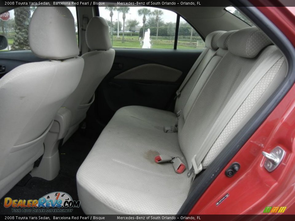 2008 Toyota Yaris Sedan Barcelona Red Pearl / Bisque Photo #13