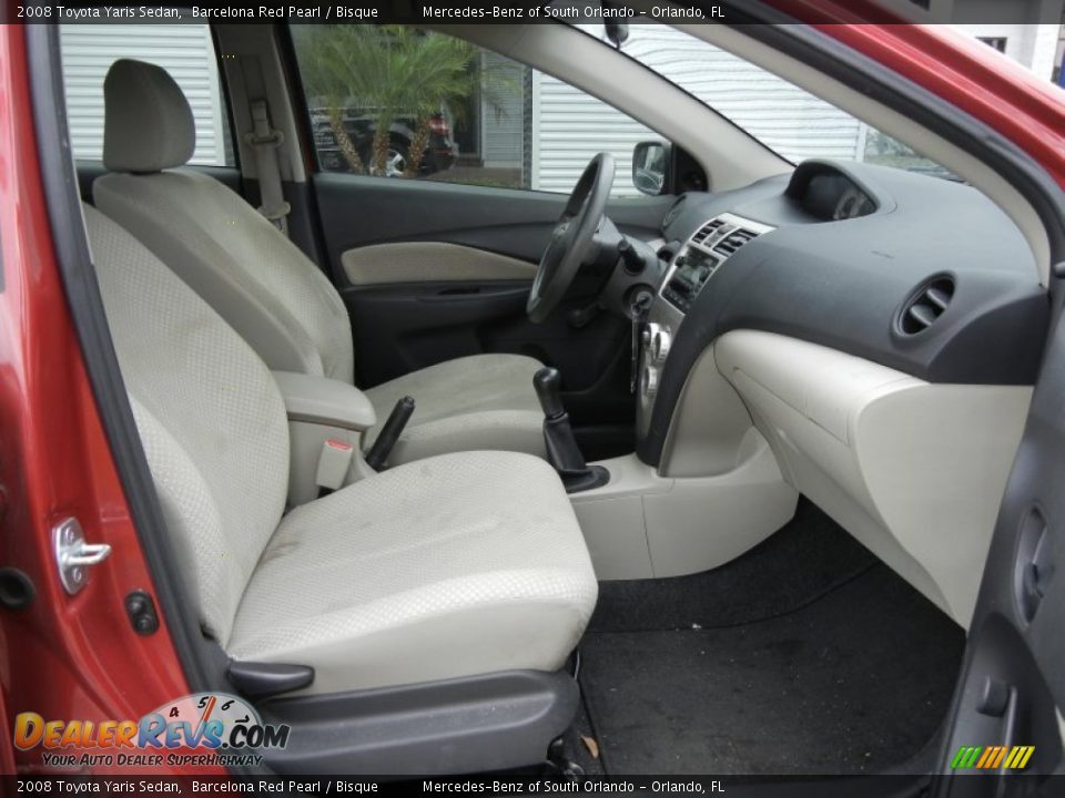 2008 Toyota Yaris Sedan Barcelona Red Pearl / Bisque Photo #15