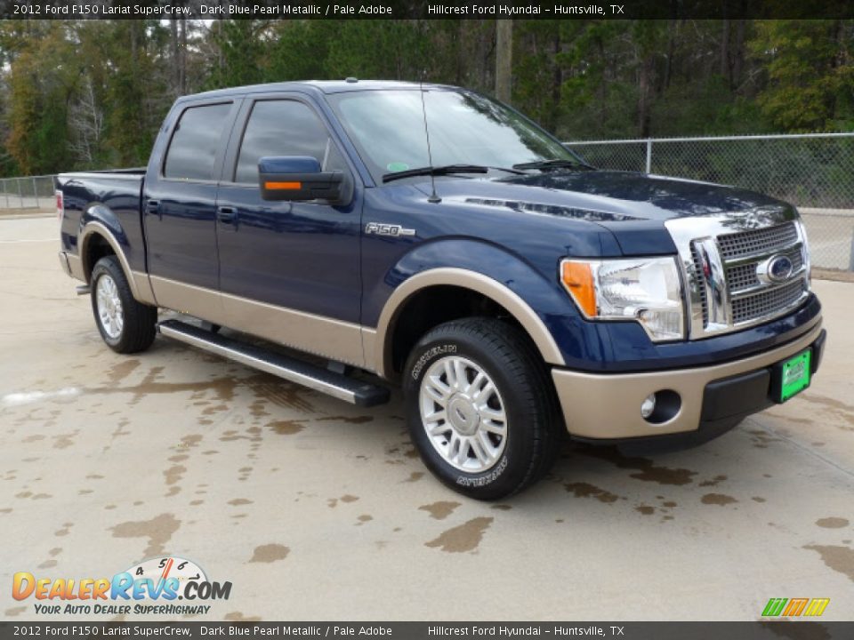 2012 Ford F150 Lariat SuperCrew Dark Blue Pearl Metallic / Pale Adobe Photo #1