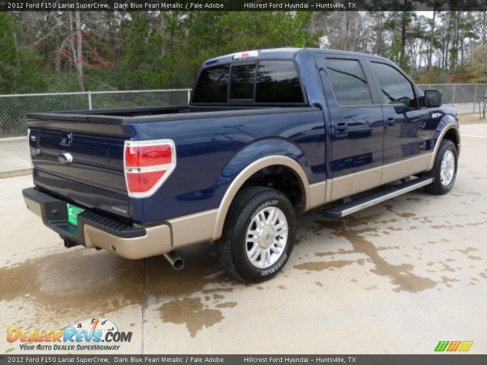 2012 Ford F150 Lariat SuperCrew Dark Blue Pearl Metallic / Pale Adobe Photo #3