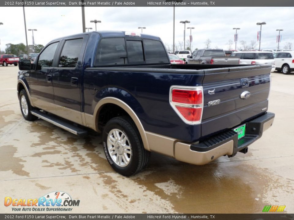 2012 Ford F150 Lariat SuperCrew Dark Blue Pearl Metallic / Pale Adobe Photo #9