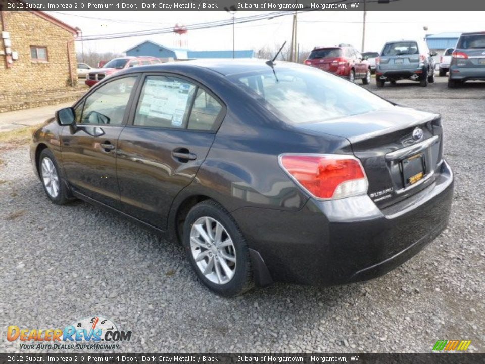 2012 Subaru Impreza 2.0i Premium 4 Door Dark Gray Metallic / Black Photo #5
