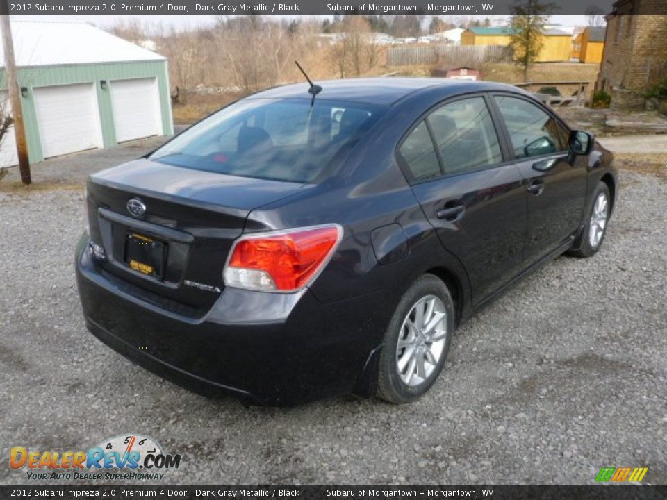 2012 Subaru Impreza 2.0i Premium 4 Door Dark Gray Metallic / Black Photo #7