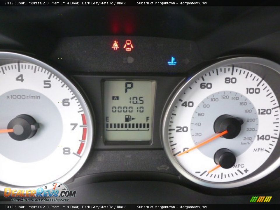 2012 Subaru Impreza 2.0i Premium 4 Door Dark Gray Metallic / Black Photo #20