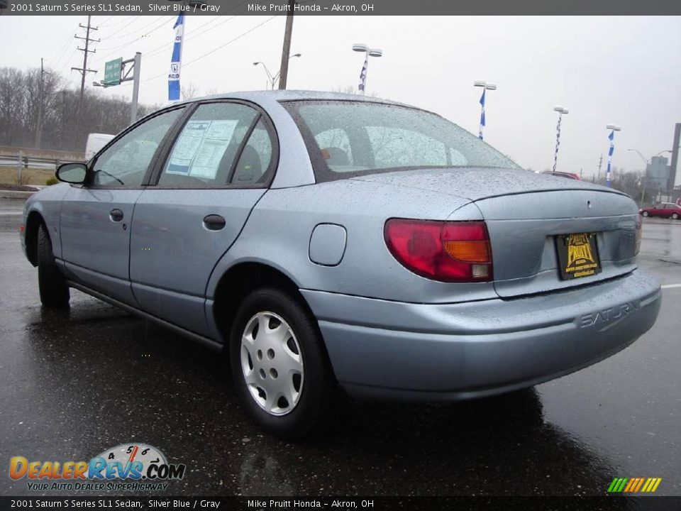 2001 Saturn S Series SL1 Sedan Silver Blue / Gray Photo #3