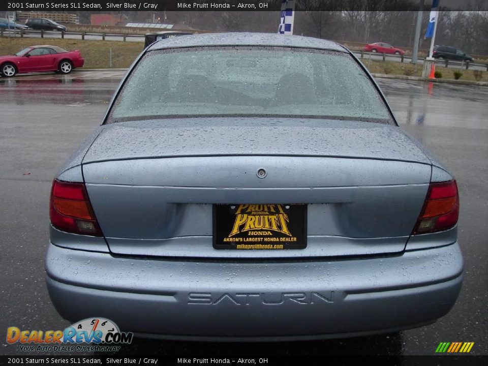 2001 Saturn S Series SL1 Sedan Silver Blue / Gray Photo #4