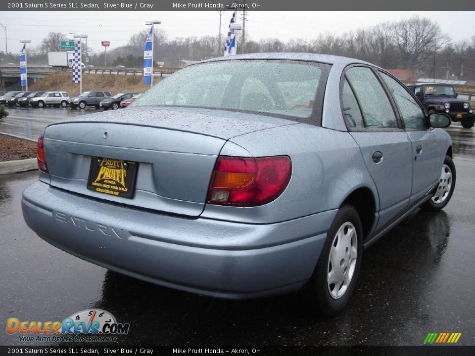 2001 Saturn S Series SL1 Sedan Silver Blue / Gray Photo #5
