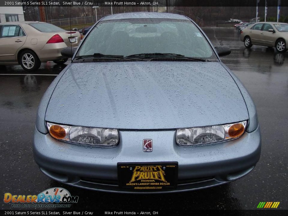 2001 Saturn S Series SL1 Sedan Silver Blue / Gray Photo #8