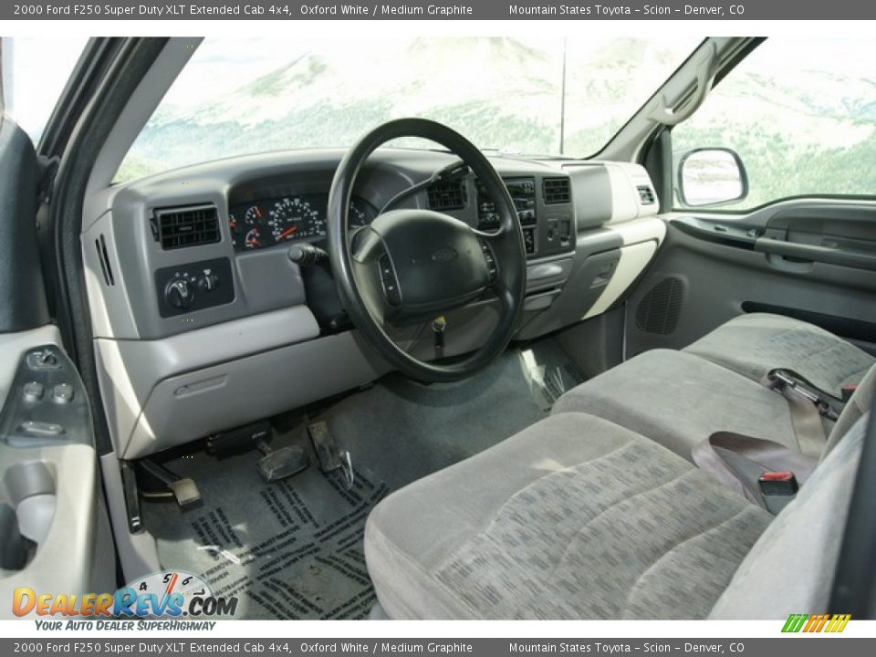 Medium Graphite Interior 2000 Ford F250 Super Duty Xlt