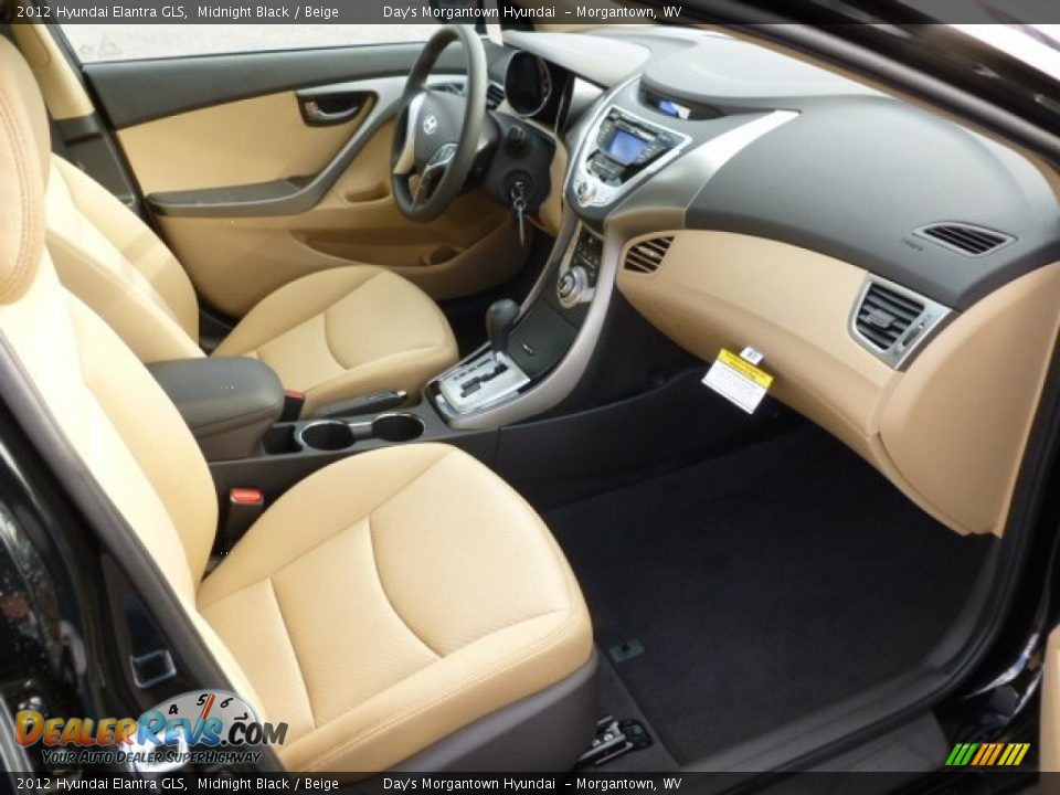 Beige Interior - 2012 Hyundai Elantra GLS Photo #10