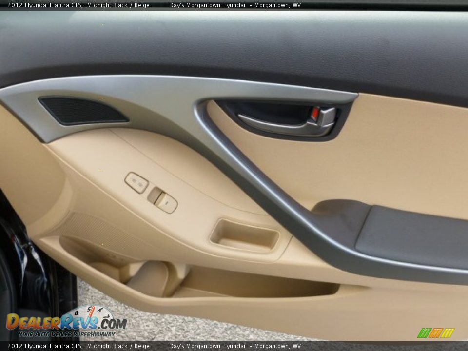 2012 Hyundai Elantra GLS Midnight Black / Beige Photo #11