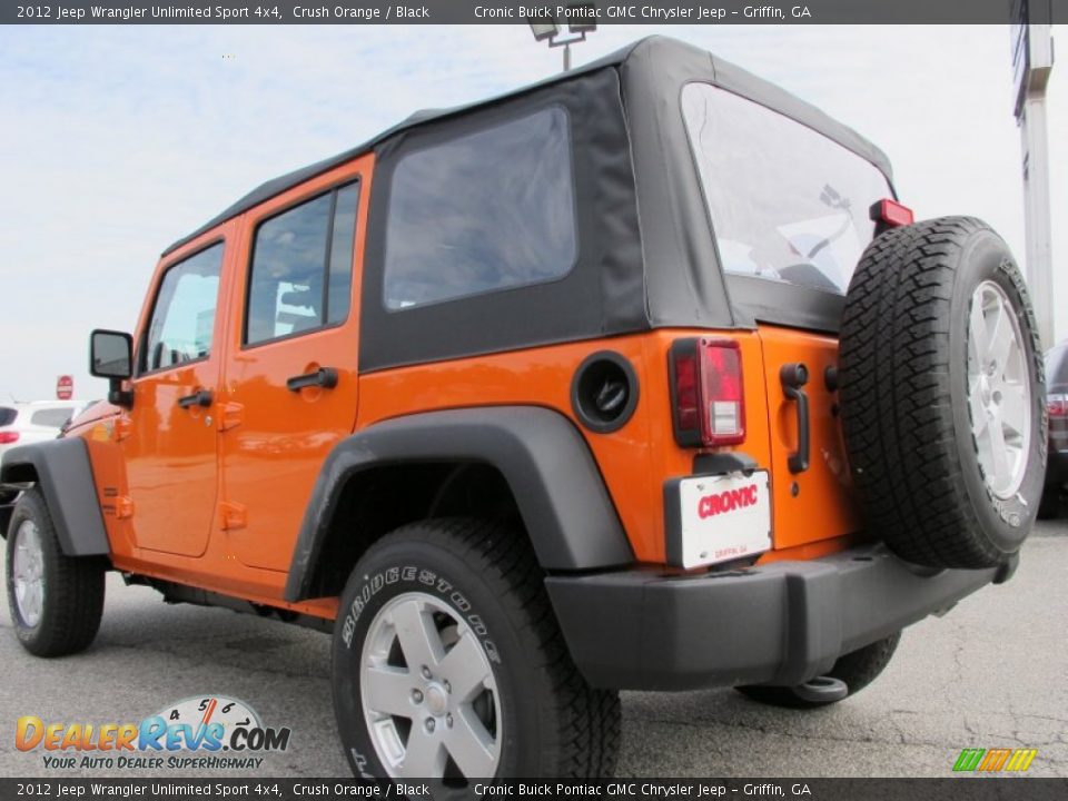 2012 Jeep Wrangler Unlimited Sport 4x4 Crush Orange Black Photo 5