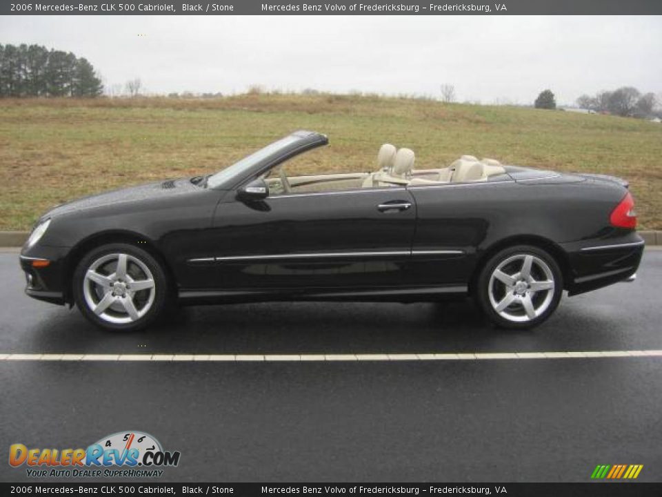 2006 Mercedes-Benz CLK 500 Cabriolet Black / Stone Photo #2